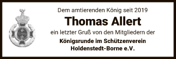 Traueranzeige von Thomas Allert von UEL