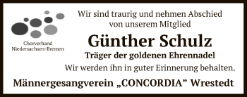 Traueranzeige von Günther Schulz von UEL
