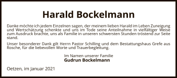 Traueranzeige von Harald Bockelmann von UEL