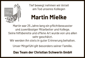 Traueranzeige von Martin Mielke von UEL