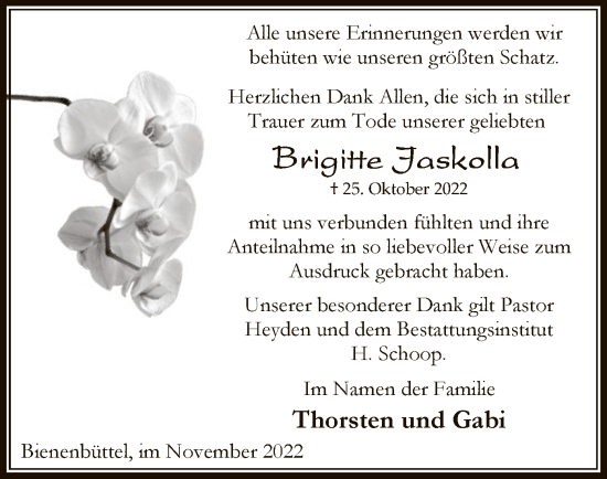 Traueranzeige von Brigitte Jaskolla von UEL