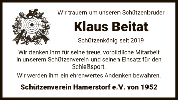 Traueranzeige von Klaus Beitat von UEL