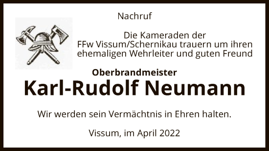Traueranzeige von Karl-Rudolf Neumann von UEL