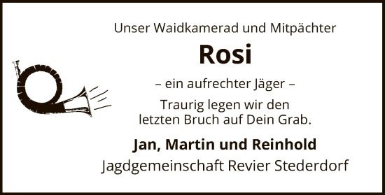 Traueranzeige von Rosi  von UEL