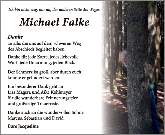 Traueranzeige von Michael Falke von UEL