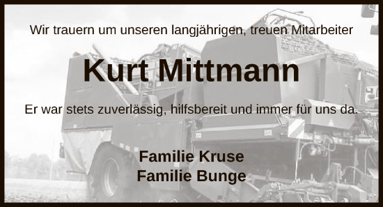 Traueranzeige von Kurt Mittmann von AZ