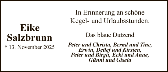Traueranzeige von Eike Salzbrunn von AZ