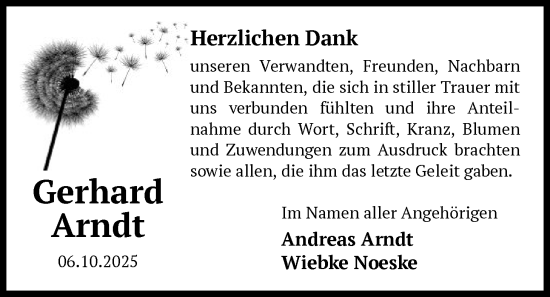 Traueranzeige von Gerhard Arndt von AZ