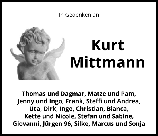 Traueranzeige von Kurt Mittmann von AZ