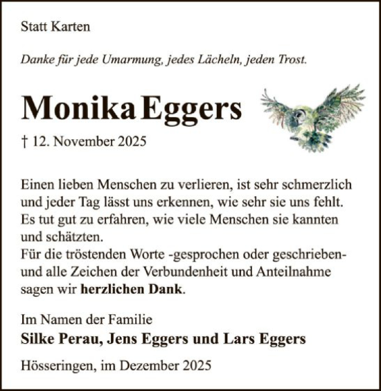 Traueranzeige von Monika Eggers von AZ