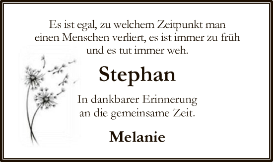 Traueranzeige von Stephan  von AZ