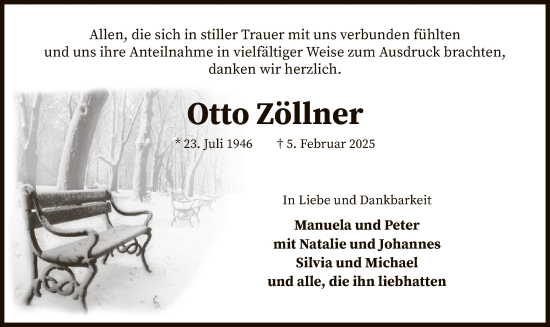 Traueranzeige von Otto Zöllner von UEL