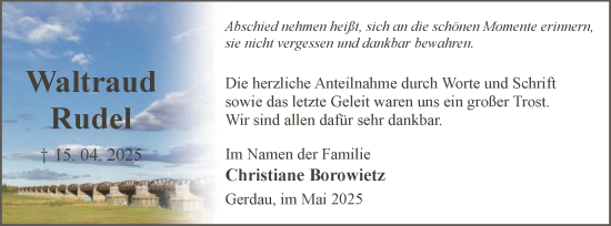 Traueranzeige von Christiane Borowietz von AZ