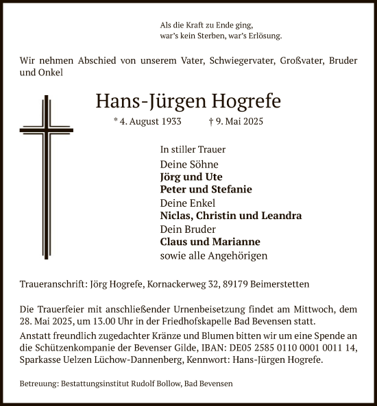 Traueranzeige von Hans-Jürgen Hogrefe von AZ