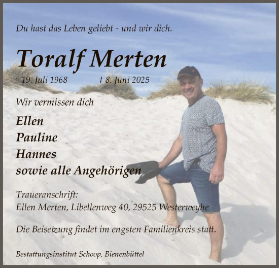 Traueranzeige von Toralf Merten von AZ