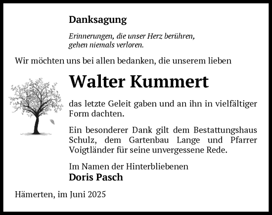Traueranzeige von Walter Kummert von AMZ