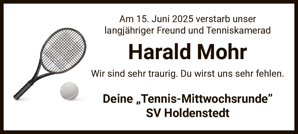  Traueranzeige für Harald Mohr vom 05.07.2025 aus AZ