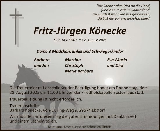 Traueranzeige von Fritz-Jürgen Könecke von AZ