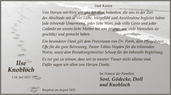 Traueranzeige von Ilse Knobloch von AZ