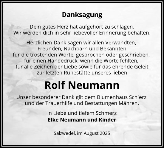 Traueranzeige von Rolf Neumann von AMZ