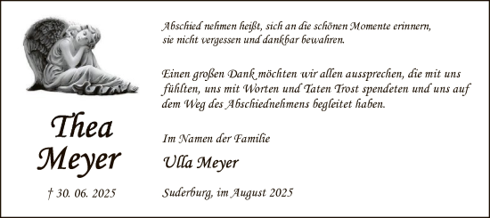 Traueranzeige von Thea Meyer von AZ