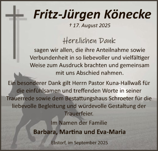 Traueranzeige von Fritz-Jürgen Könecke von AZ