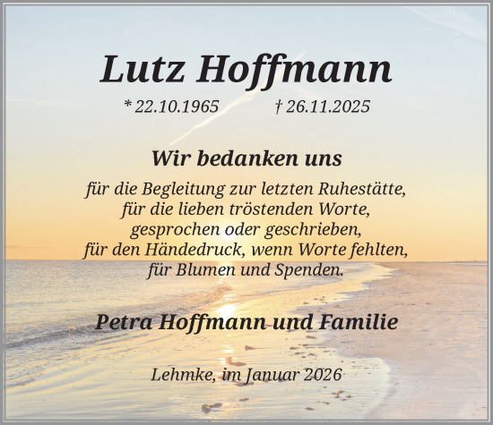 Traueranzeige von Lutz Hoffmann von AZ