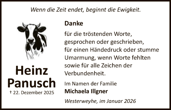 Traueranzeige von Heinz Panusch von AZ
